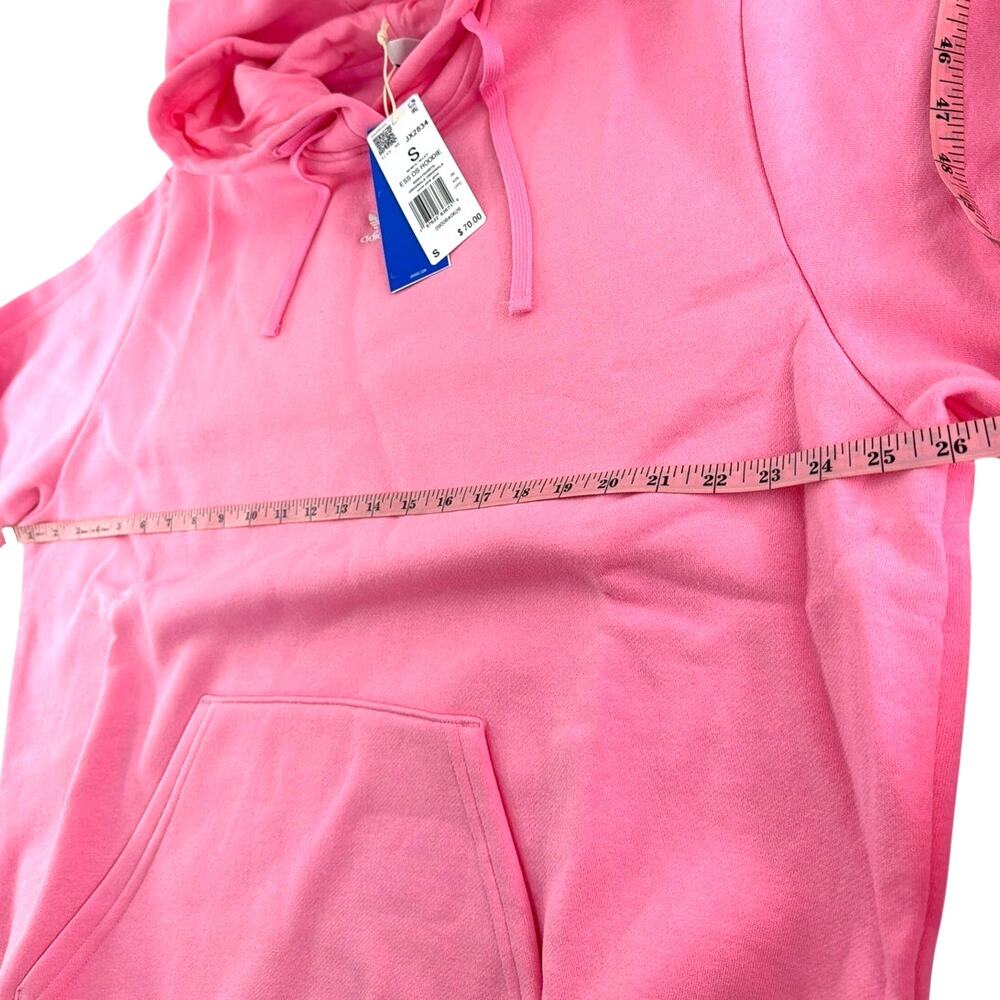 Adidas Pink Glow Essentials Oversized Fleece Loose Hoodie Jogger Set Size S - Picture 10 of 11